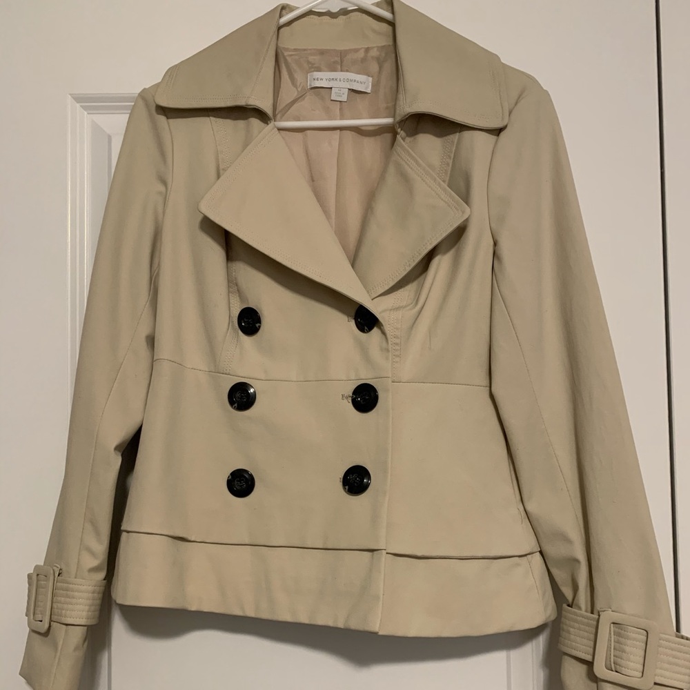 Women’s New York & Company XS Beige Pea Coat